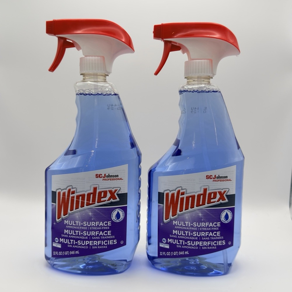 Windex|Multi Surface| Purple|Trigger Spray Bottle 2 Pack NEW Ammonia Free